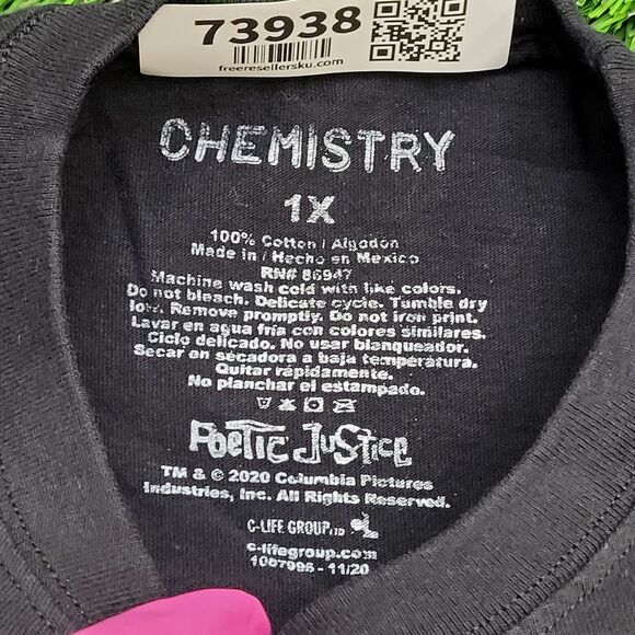 2PAC Shakur Cropped Shirt Womens XL 23x18 Black - Picture 6 of 11